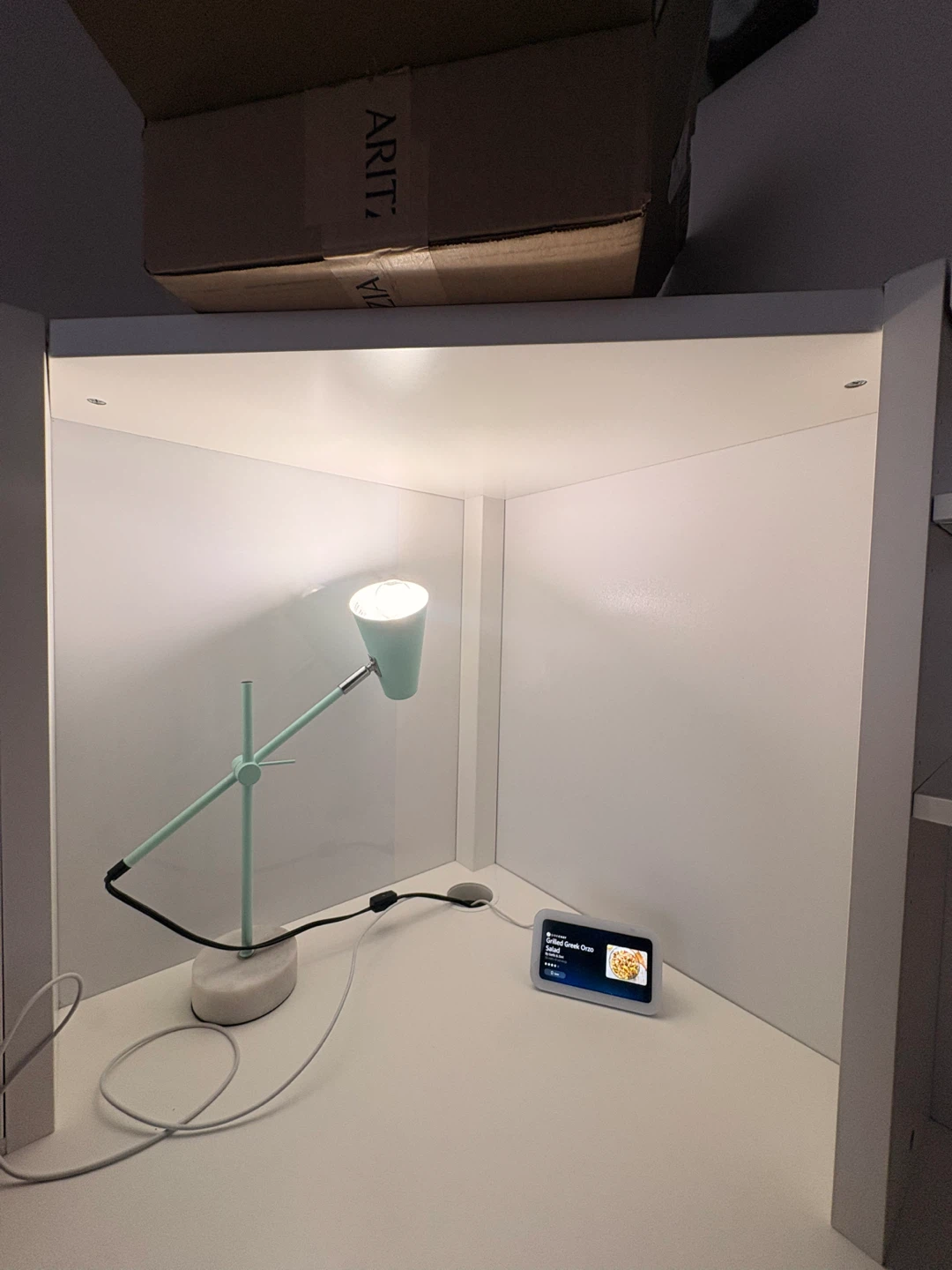 IKEA White Corner Desk with Shelves - photo 5