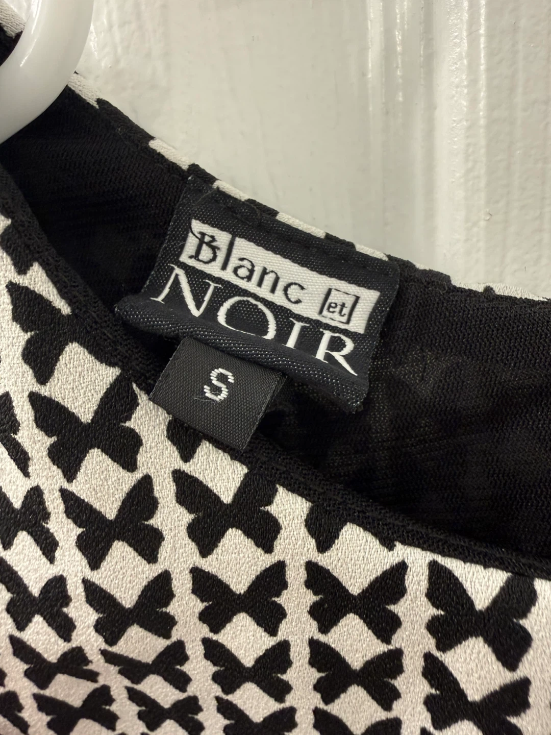 Blanc et Noir Butterfly Print Sleeveless Dress Size S - photo 3