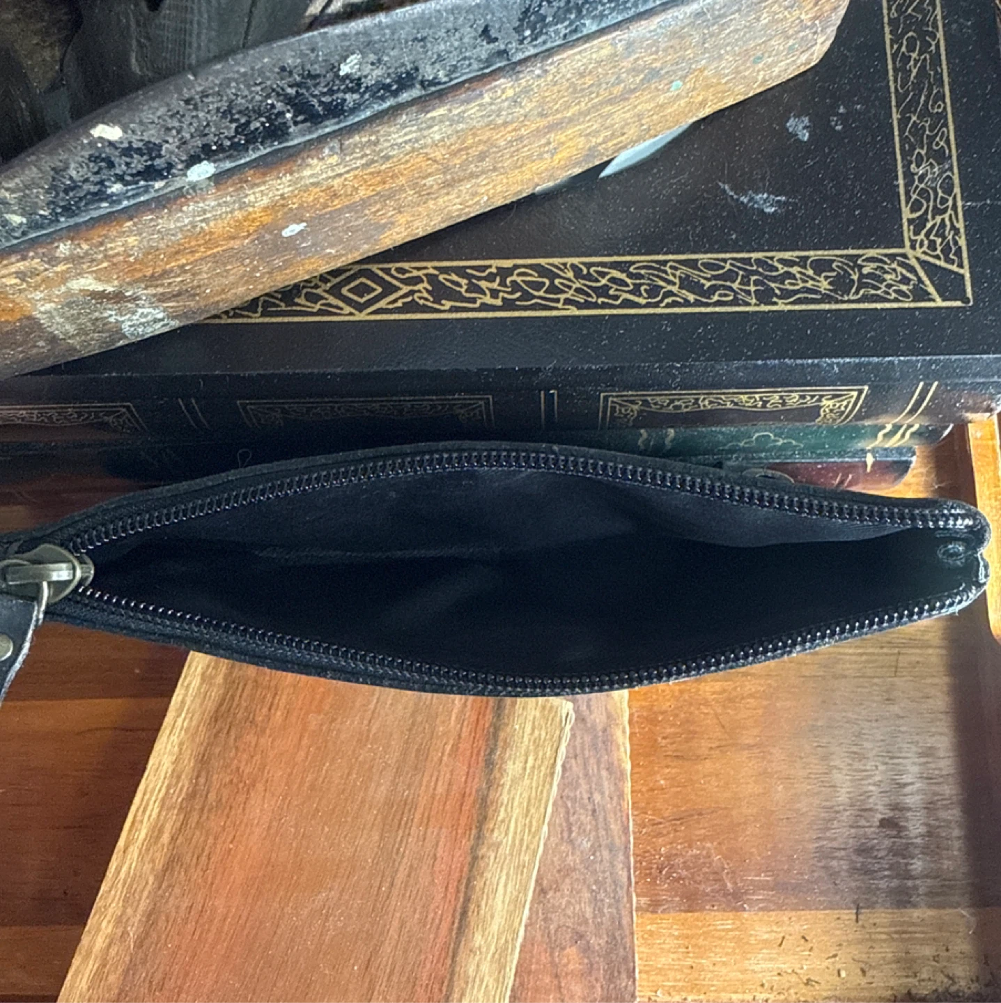 Leather Village Black Zippered Pencil Pouch - photo 3