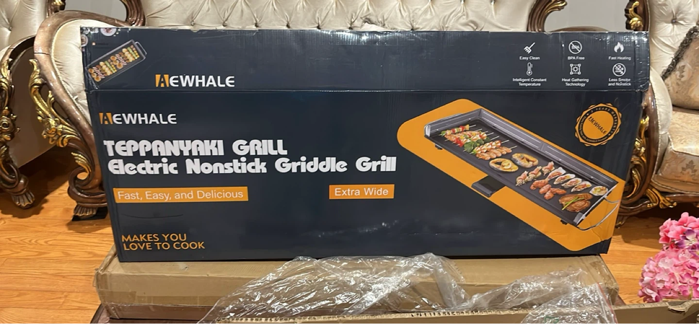 Newhâle Teppanyaki Grill Electric Nonstick Griddle Grill