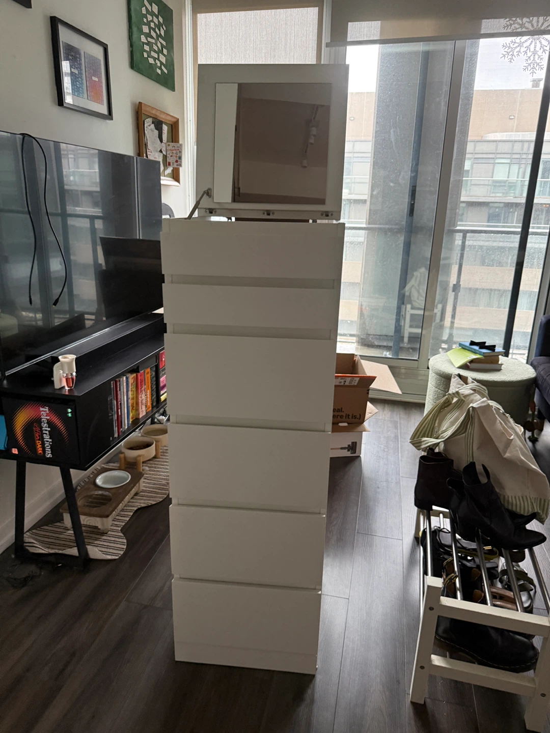 IKEA Drawer Tall Dresser with Mirror - photo 2