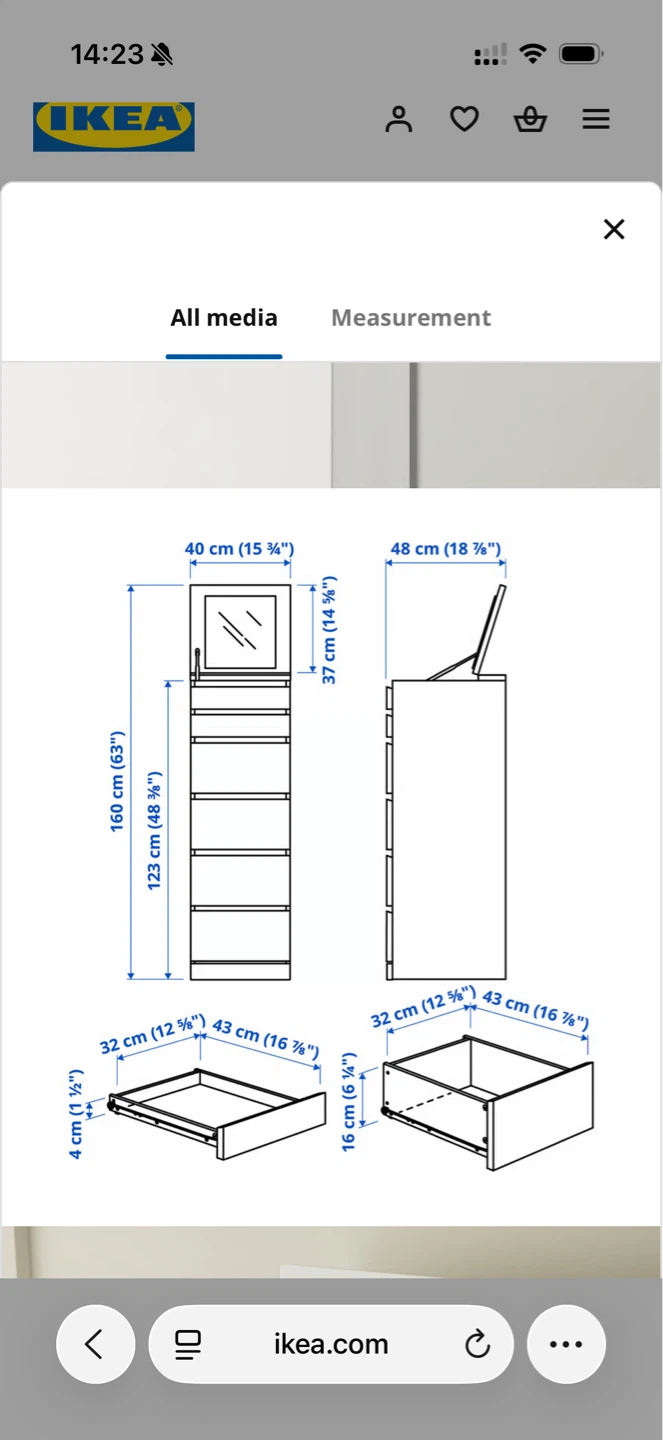 IKEA Drawer Tall Dresser with Mirror - photo 5