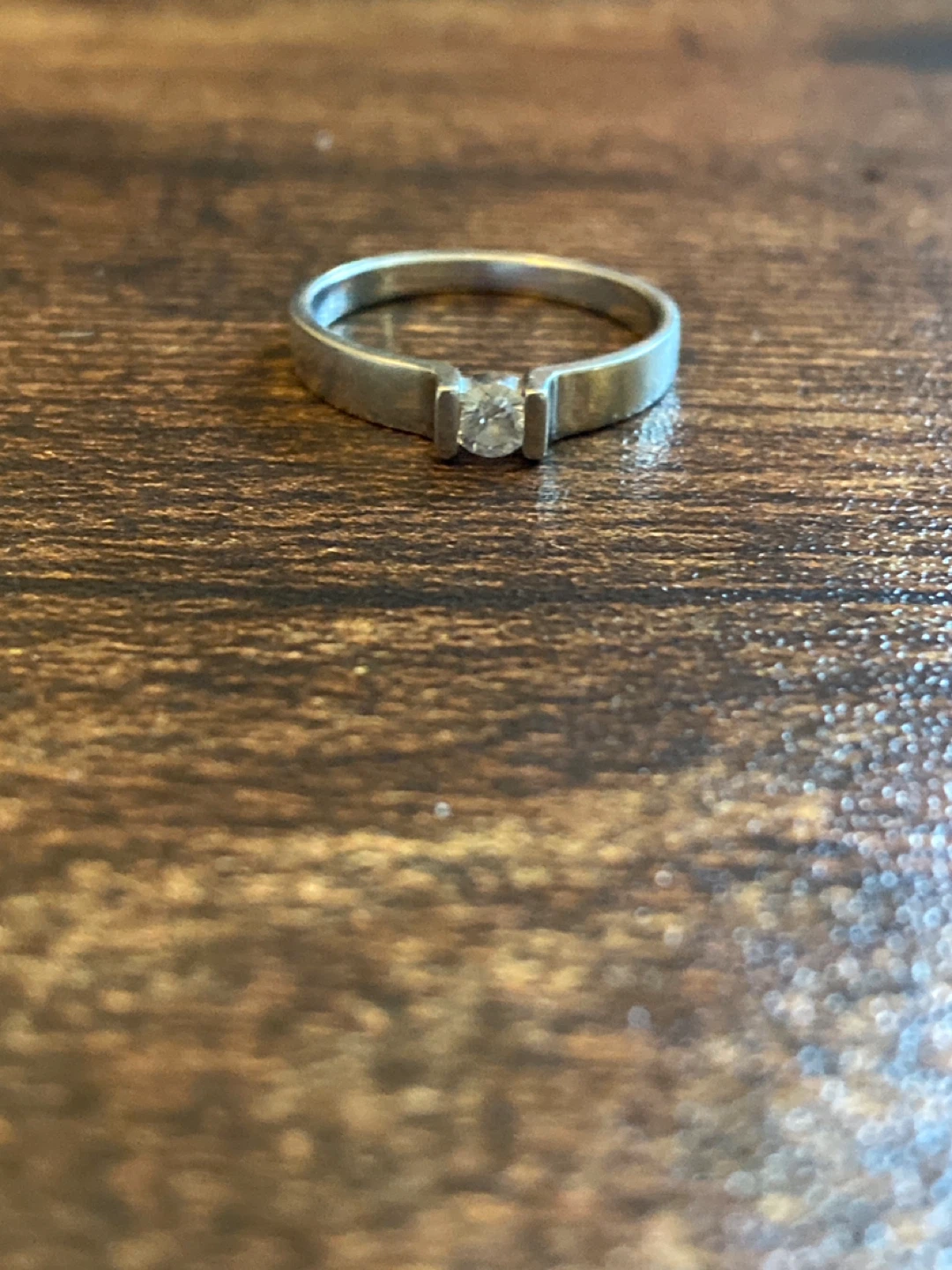 White Gold ring with diamond - photo 2