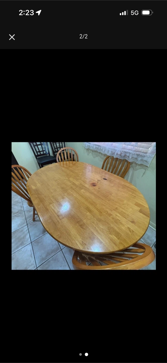 Wooden Dining Table and Chairs Set