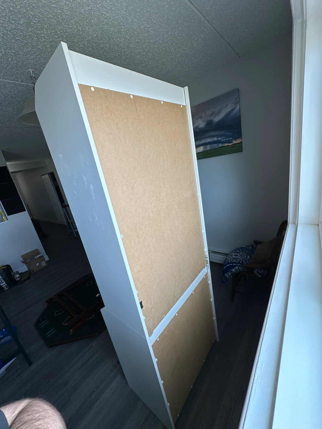 White Armoire with 3 Drawers and Hanging Rod - photo 4