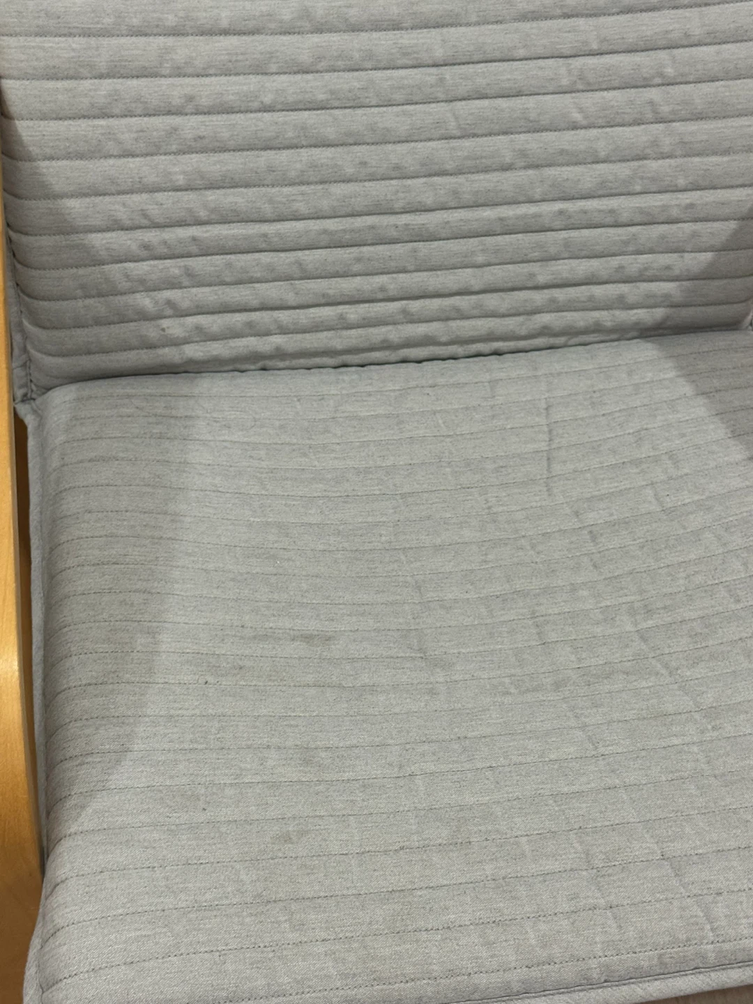 Grey Upholstered Accent Chair with Wooden Frame - photo 2