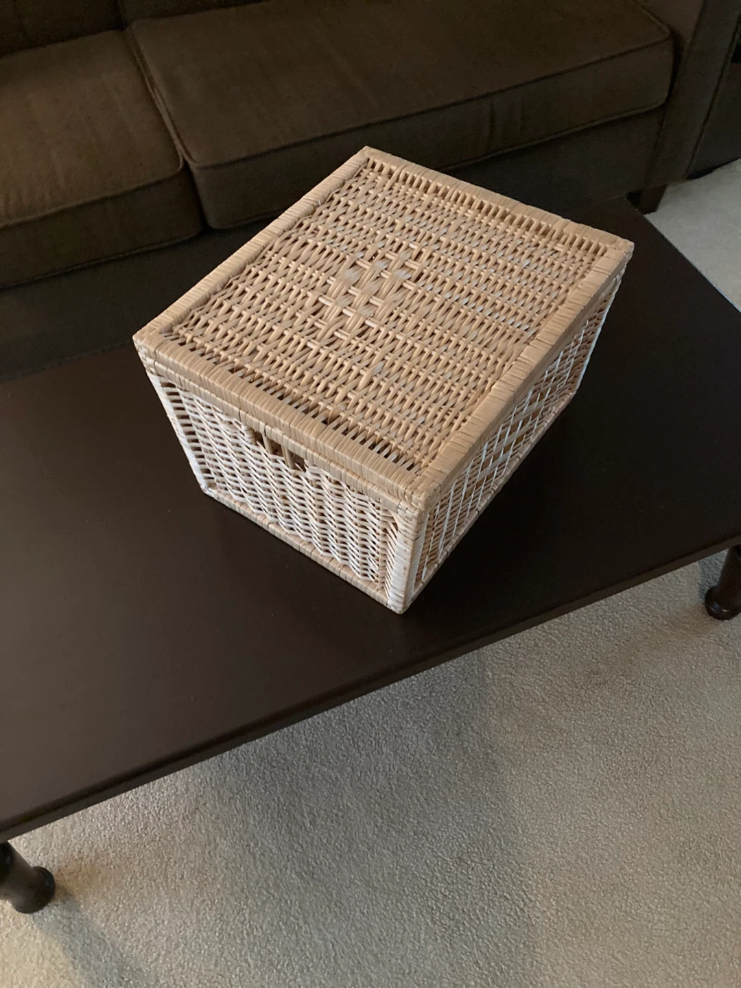 Wicker Storage Basket with Lid - photo 2