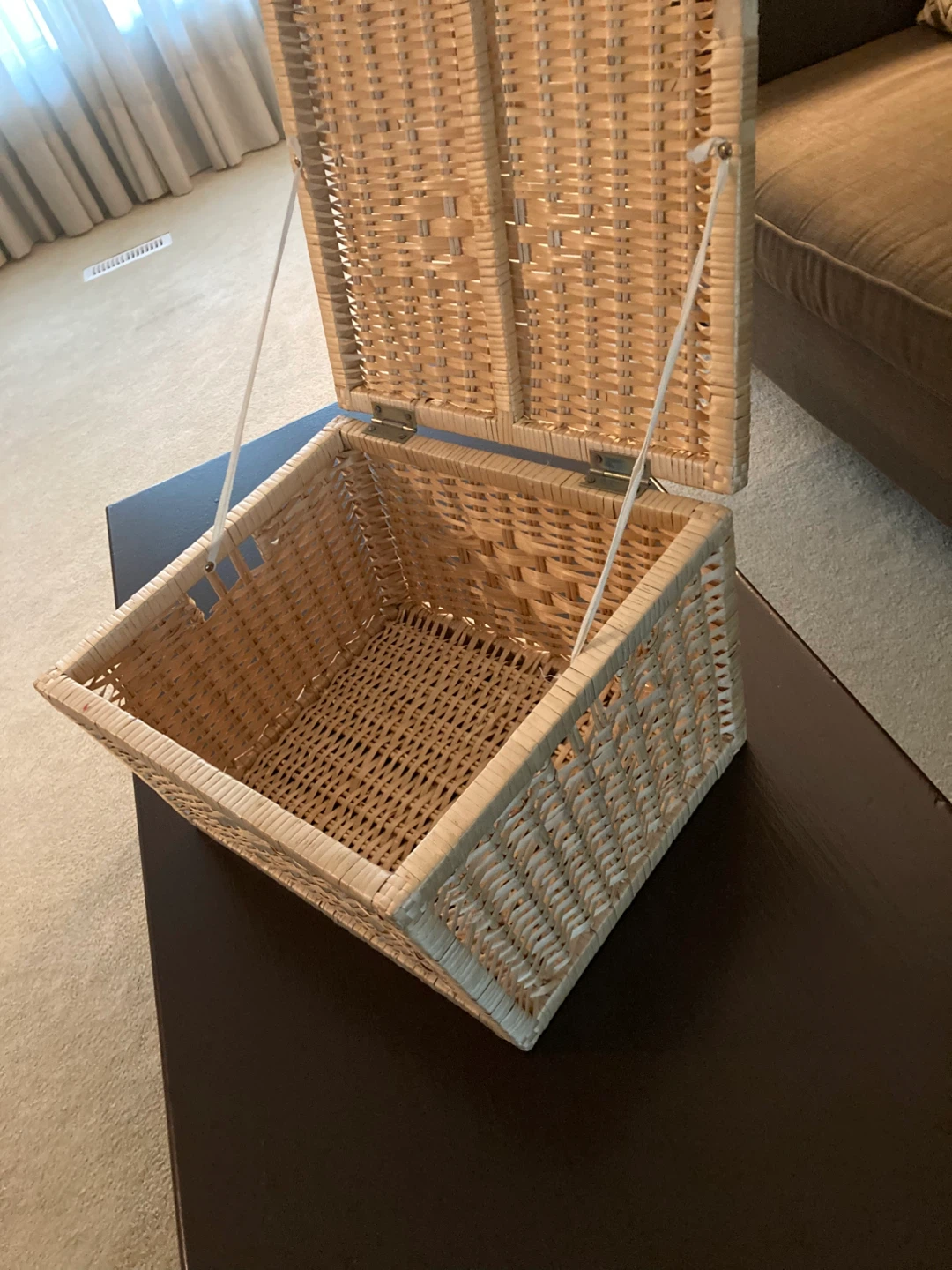 Wicker Storage Basket with Lid - photo 3