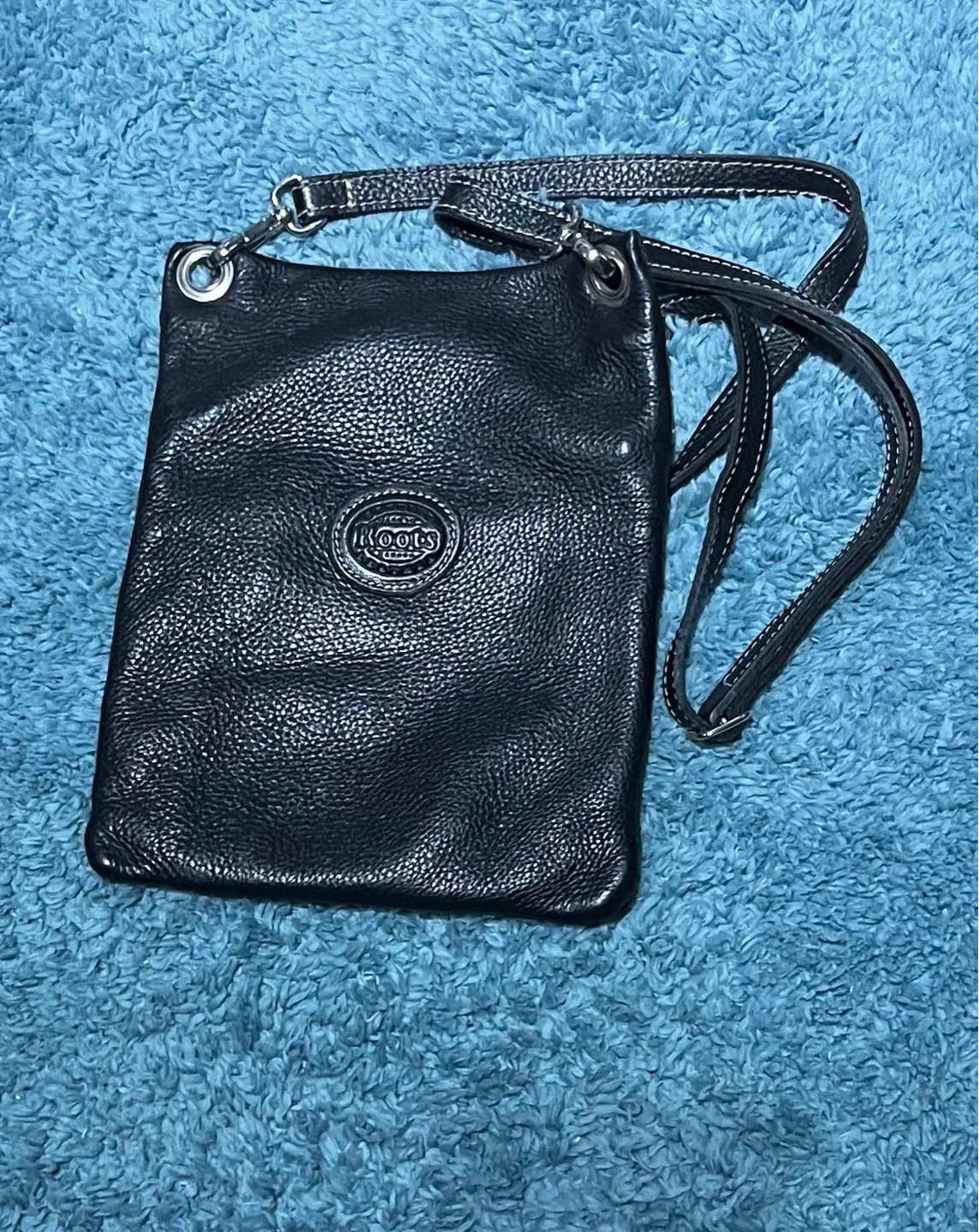Roots Black Leather Crossbody Bag - photo 2