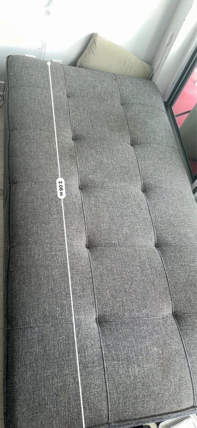 Grey Tufted Sofa Bed - photo 3