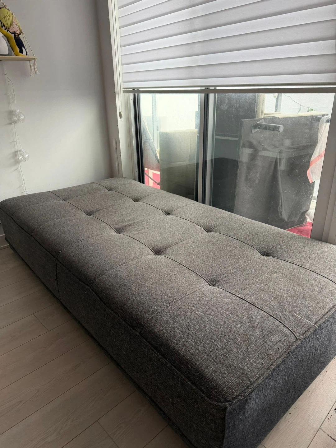 Grey Tufted Sofa Bed
