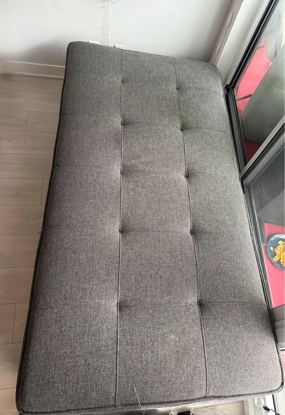 Grey Tufted Sofa Bed - photo 2