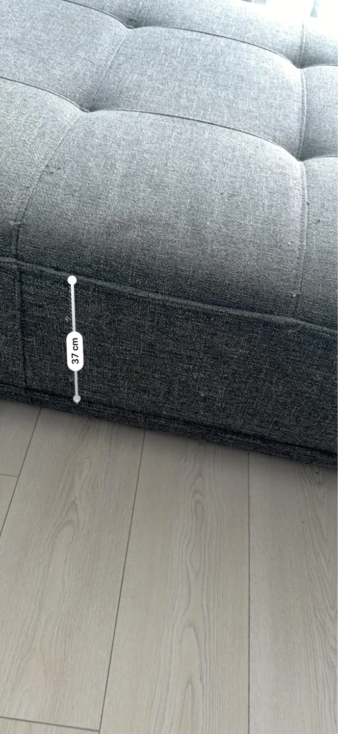 Grey Tufted Sofa Bed - photo 4