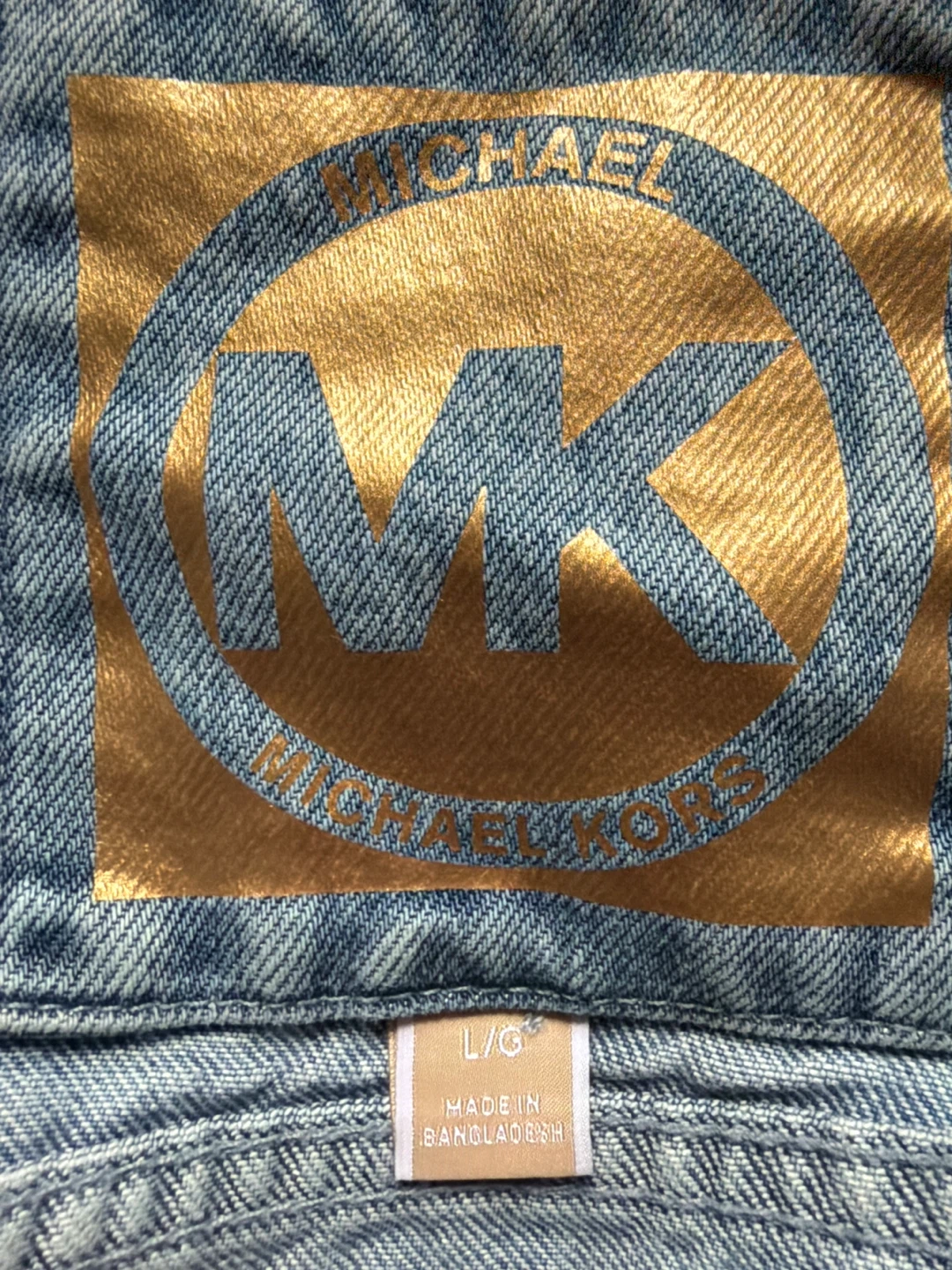 MICHAEL KORS Light Wash Denim Jacket - Size L - photo 4