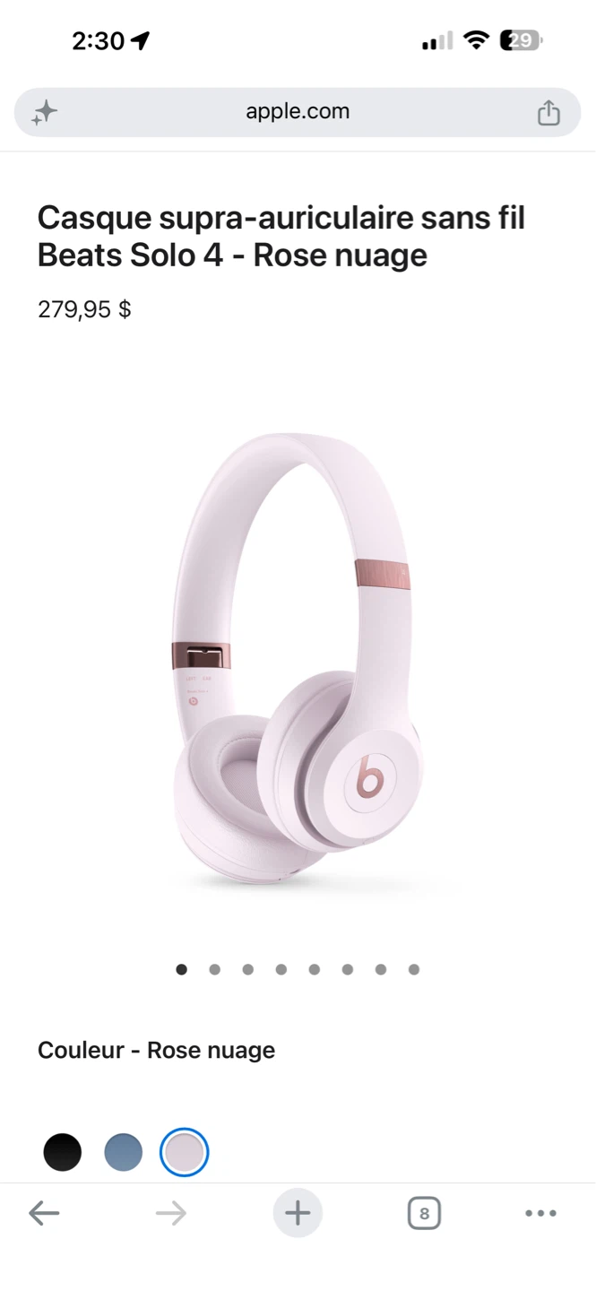 Beats Solo 4 Wireless Headphones - Rose Cloud