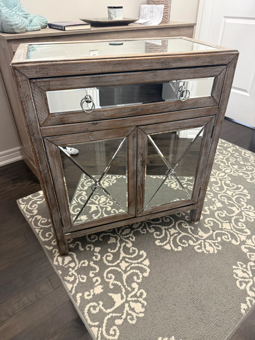 Wooden Mirror Chest