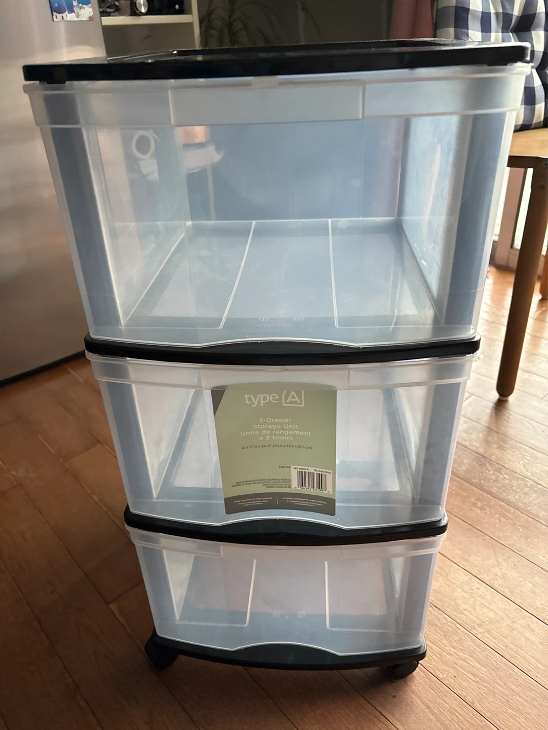 Type-A 3-Drawer Plastic Storage Cart