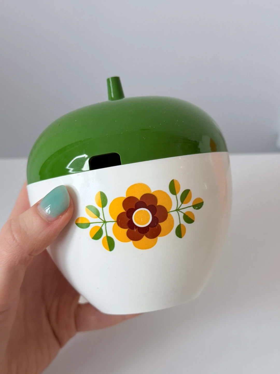 European Vintage Apple Shaped Sugar Bowl