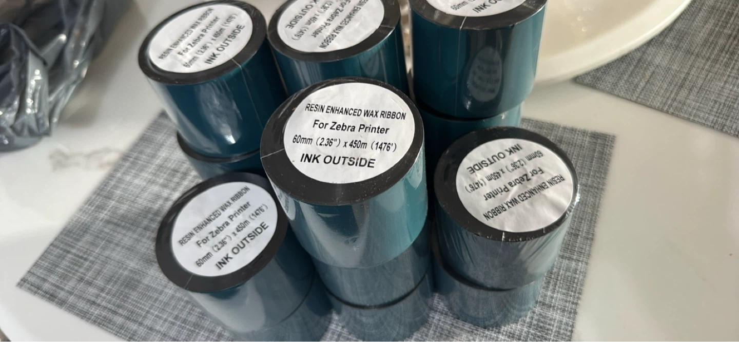 Resin Enhanced Wax Ribbon for Zebra Printer - 60mm x 450m - photo 2