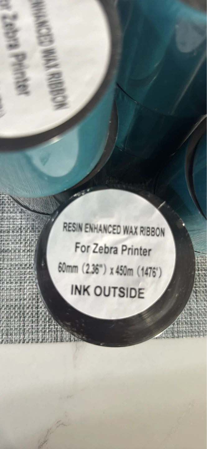 Resin Enhanced Wax Ribbon for Zebra Printer - 60mm x 450m - photo 4