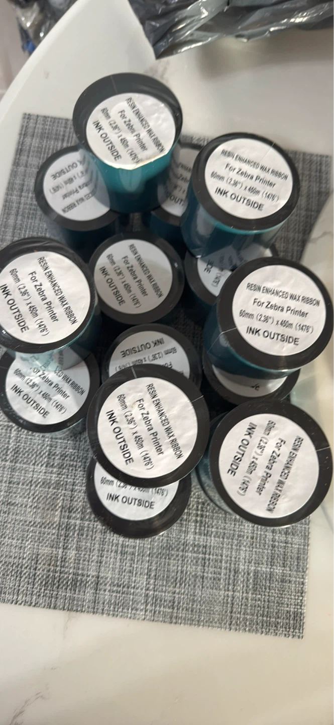 Resin Enhanced Wax Ribbon for Zebra Printer - 60mm x 450m - photo 3