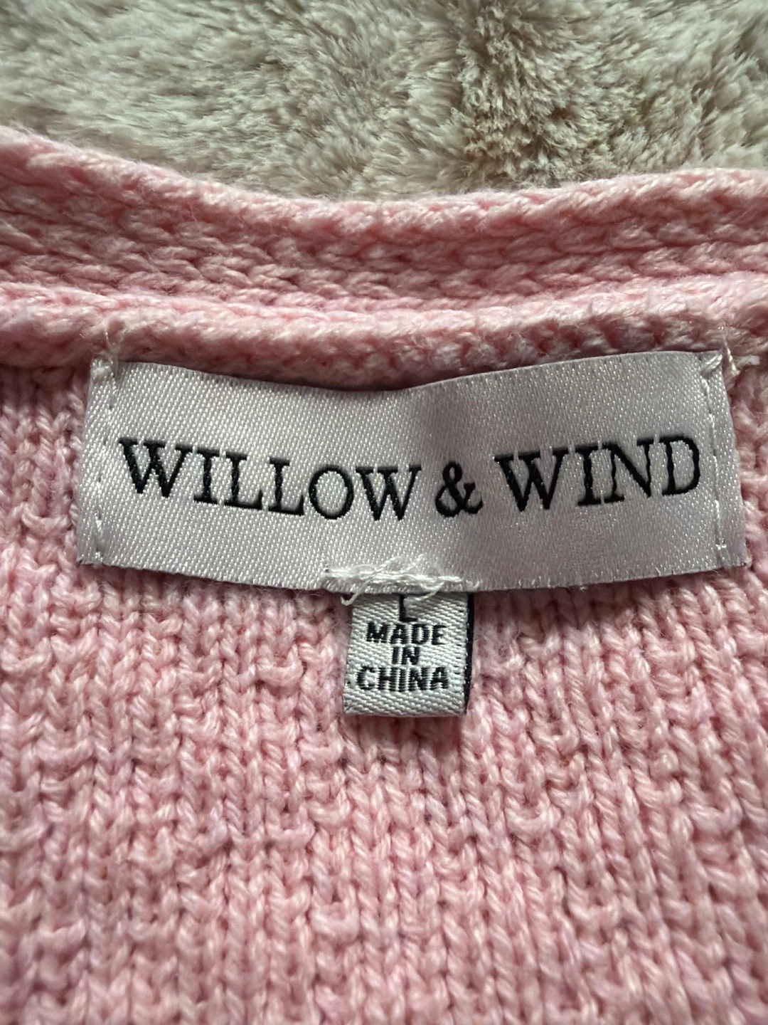 Willow & Wind Pink Daisy Cropped Cardigan Size L - photo 3
