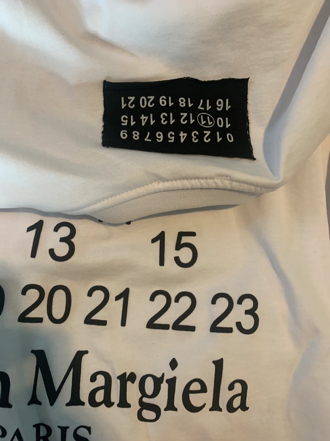 Maison Margiela White T-Shirt with Numeric Graphic - Size L - photo 3