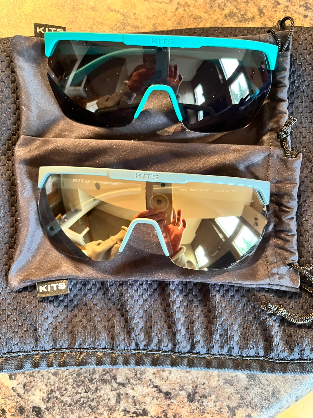 KITS "Appreciate Reality" Sunglasses - Teal & Light Blue