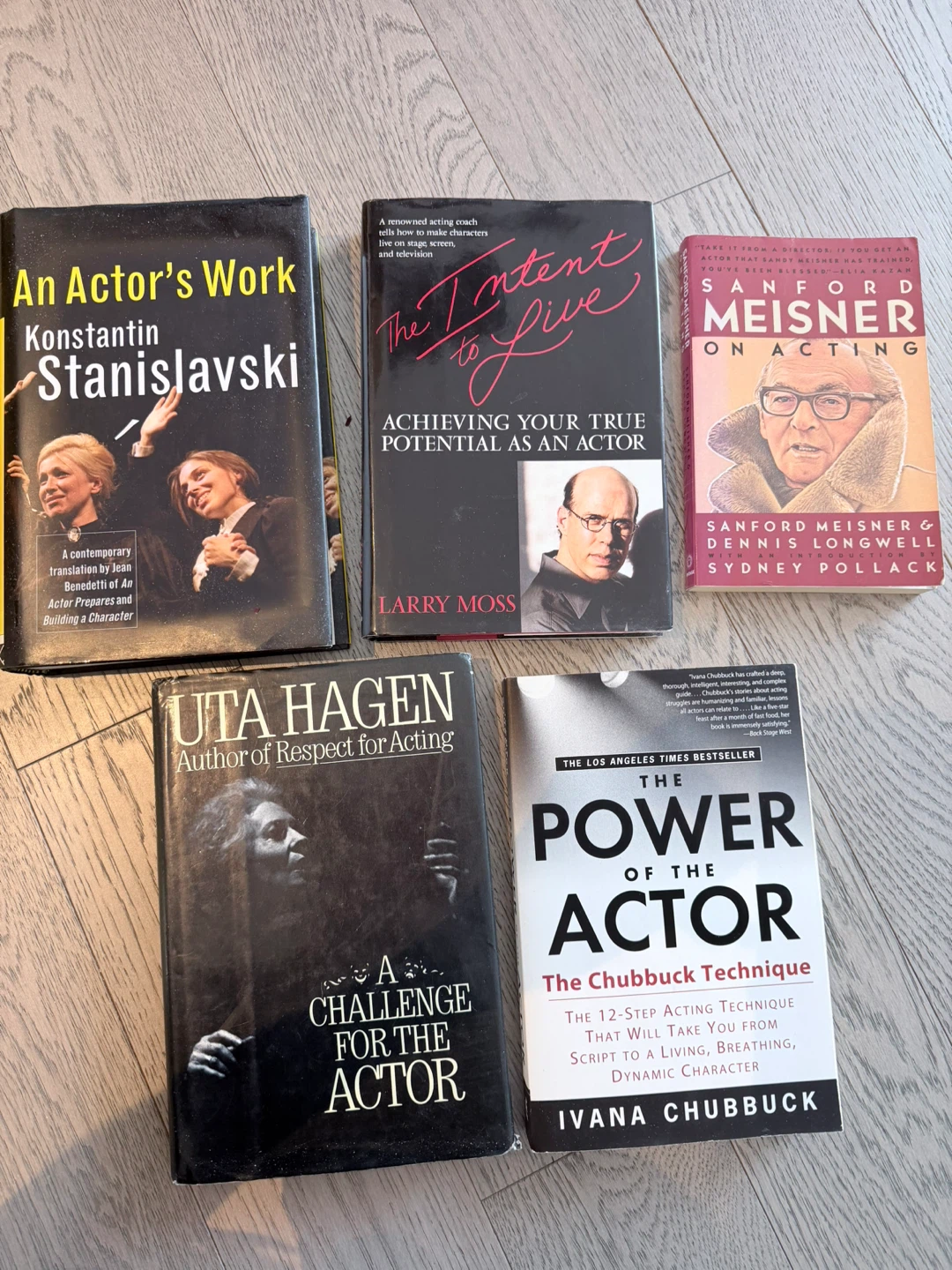 Set of 5 Acting Books: Stanislavski, Hagen, Meisner