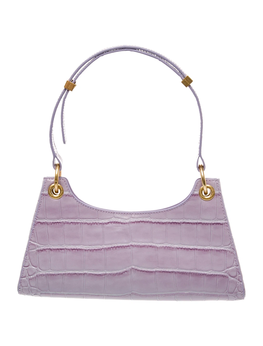 APEDE MOD Lavender Croc Embossed Shoulder Bag