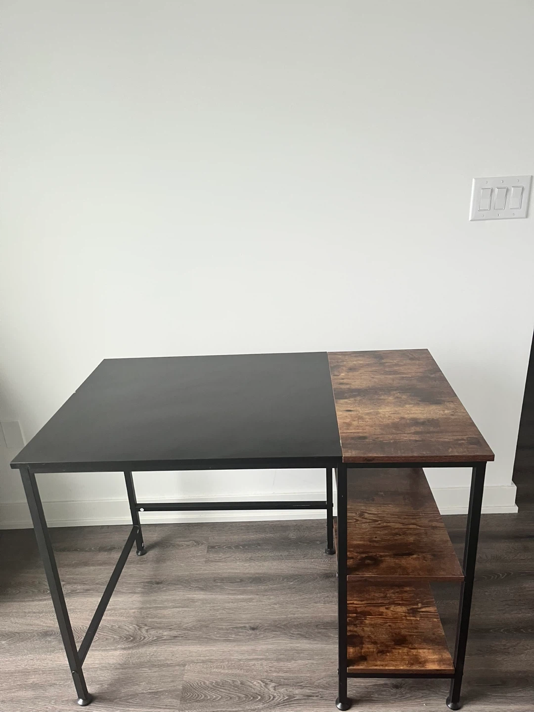 Modern Two-Tone Desk with Shelves - photo 3