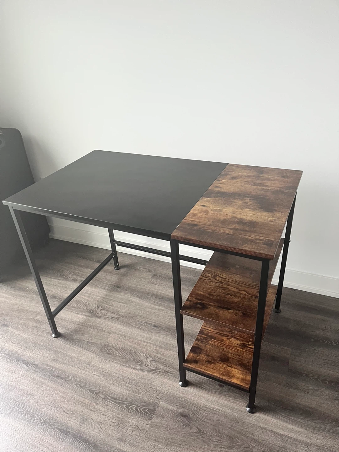 Modern Two-Tone Desk with Shelves - photo 5