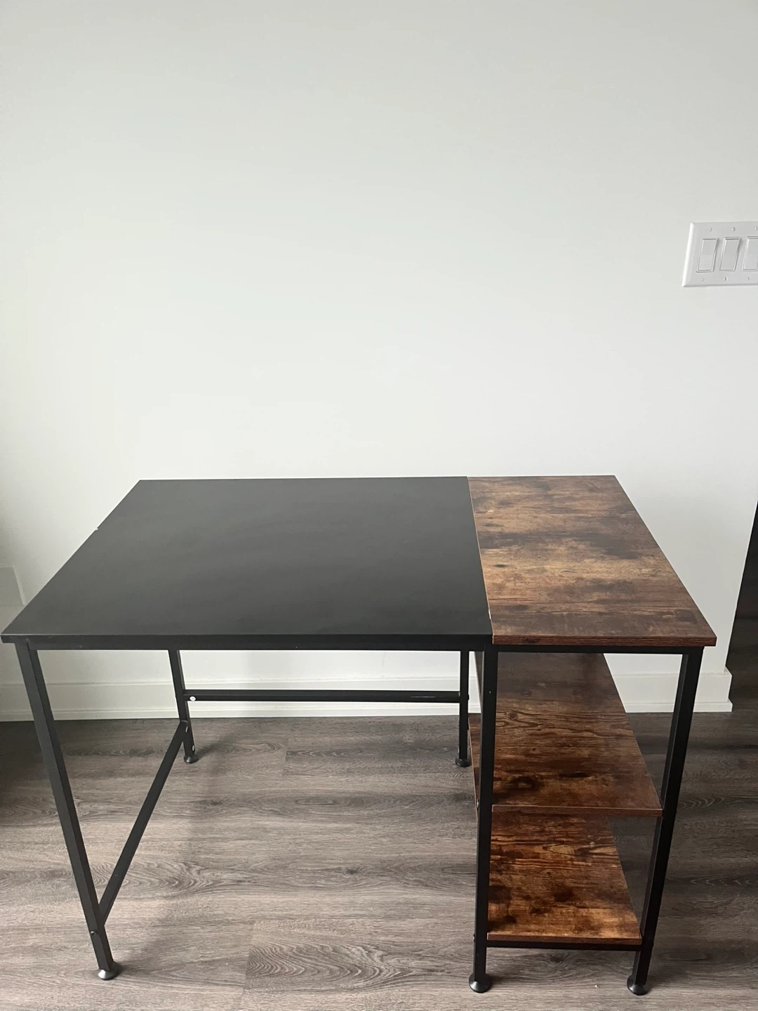 Modern Two-Tone Desk with Shelves - photo 4