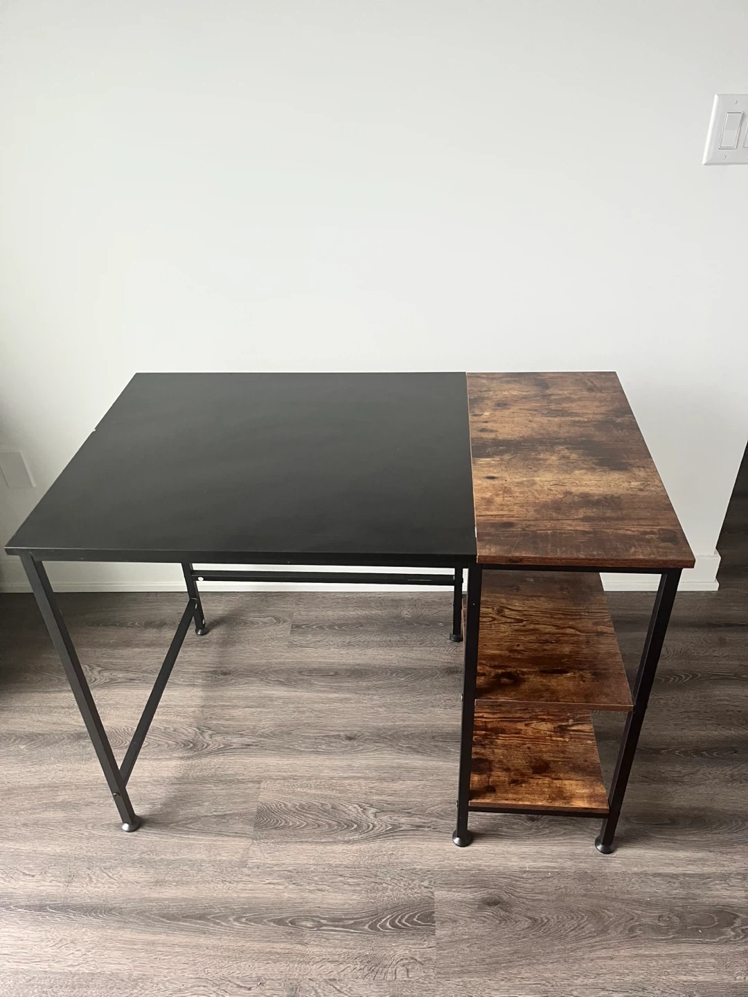 Modern Two-Tone Desk with Shelves - photo 2