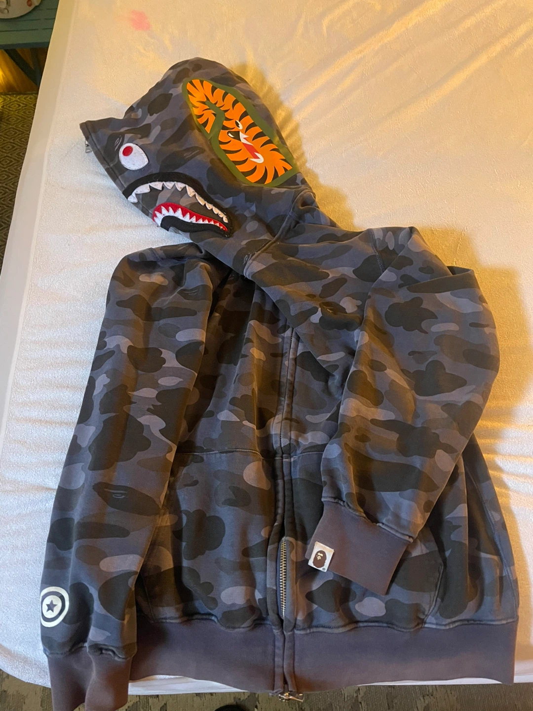 A Bathing Ape Camo Shark Full Zip Hoodie - photo 2