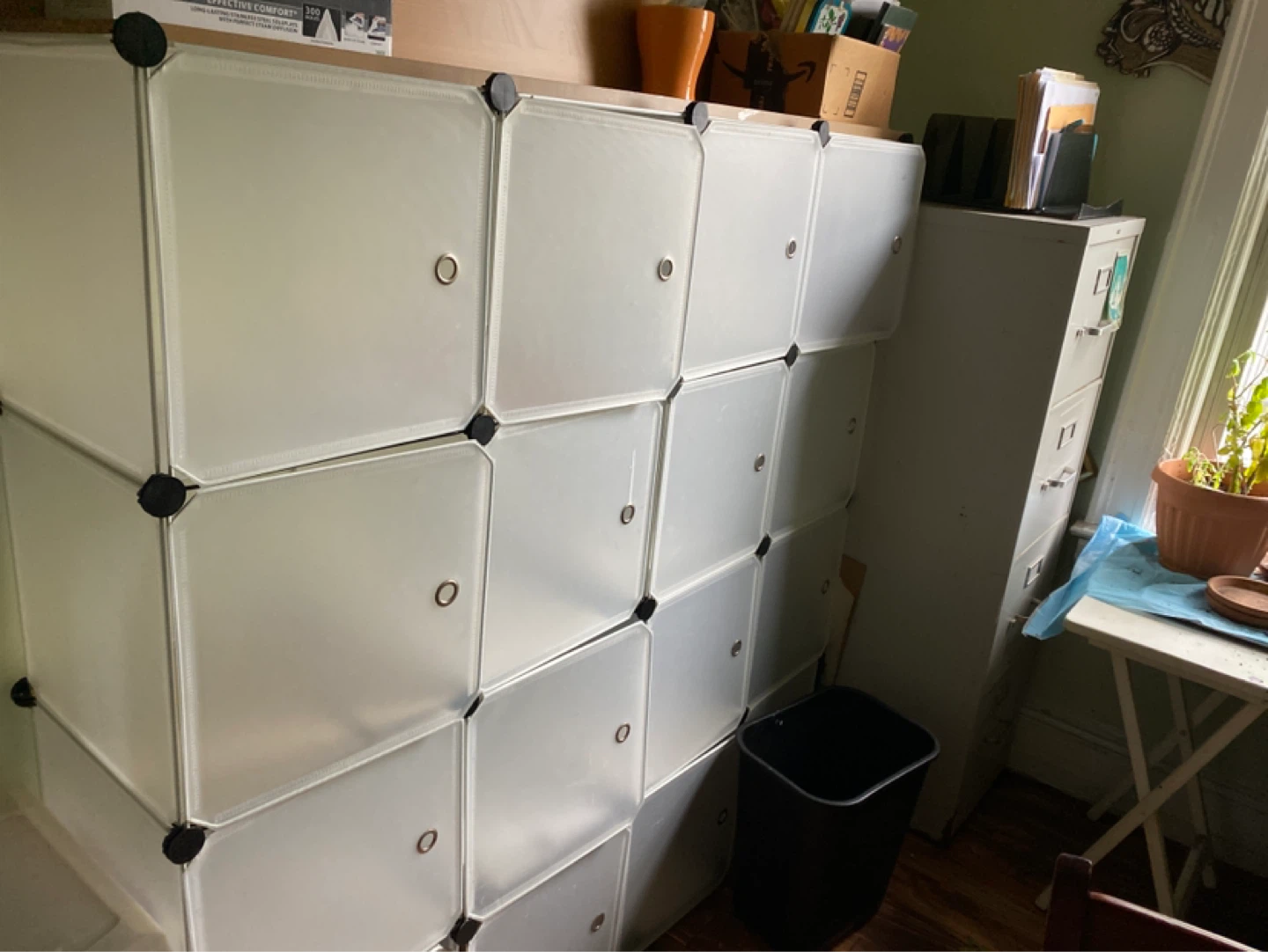 White Modular Cube Storage Organizer