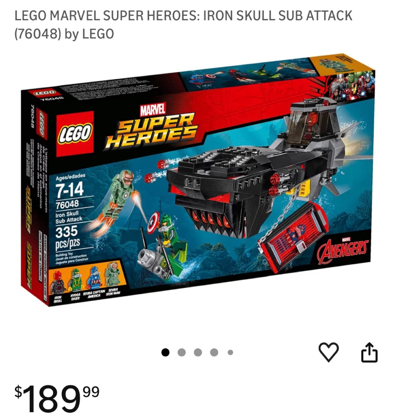 LEGO Marvel Super Heroes Iron Skull Sub Attack 76048 Set - photo 3