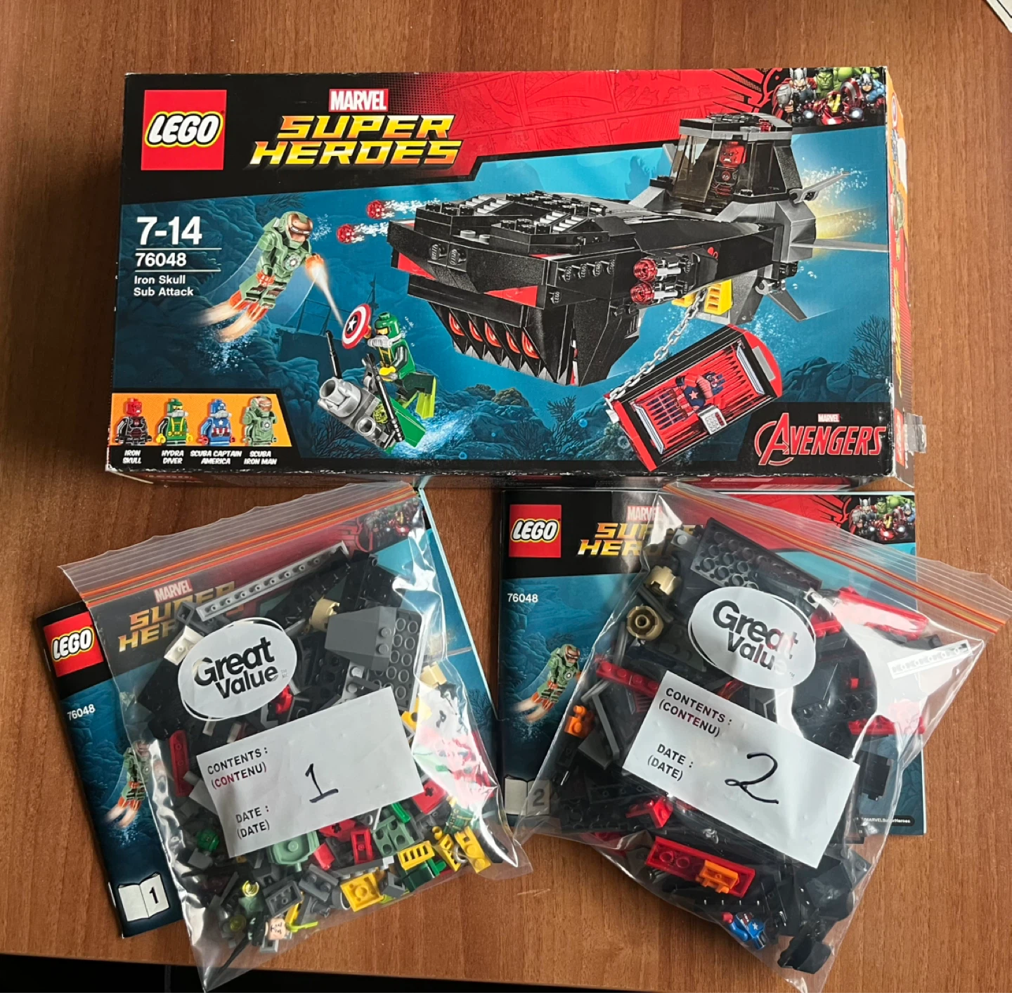 LEGO Marvel Super Heroes Iron Skull Sub Attack 76048 Set