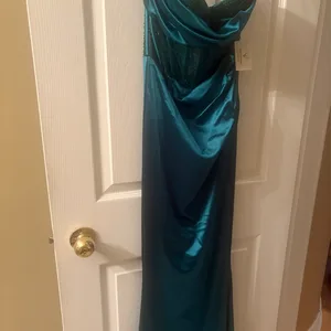 Windsor Emerald Green Beaded Corset Gown