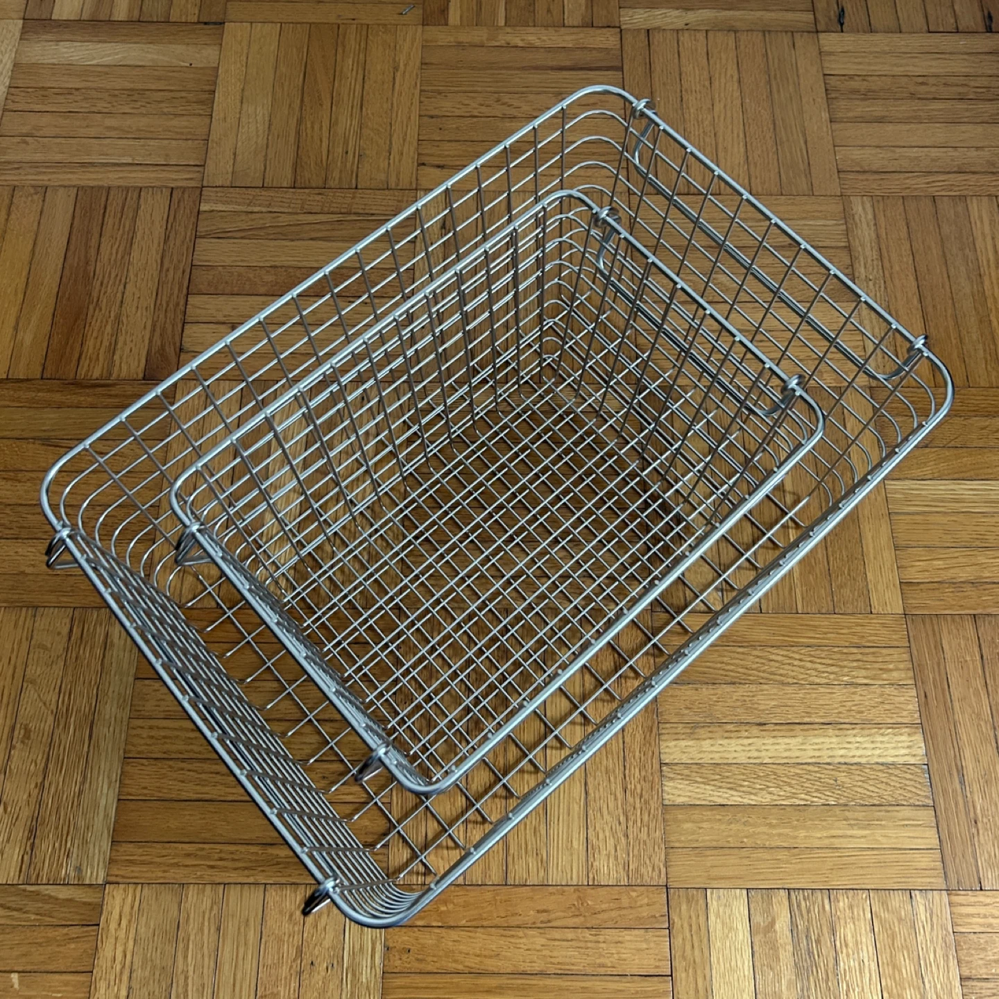 MUJI stainless steel baskets, set of two - photo 2