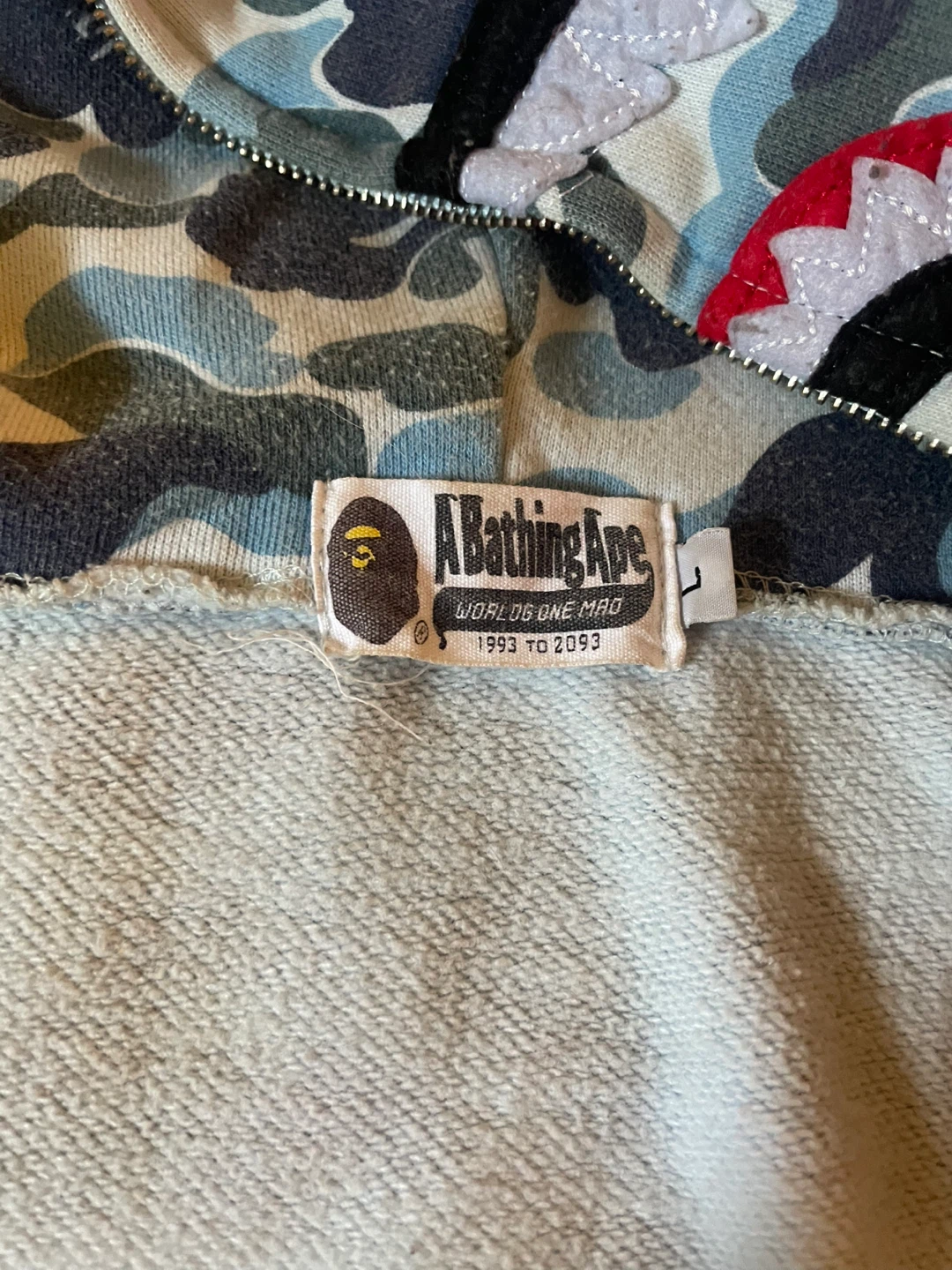 A Bathing Ape Camo Shark Full Zip Hoodie - photo 3