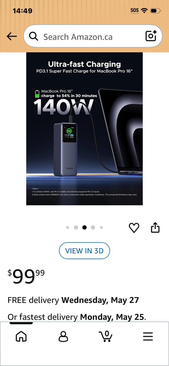 UGREEN Power Bank 25000mAh 200W - photo 3