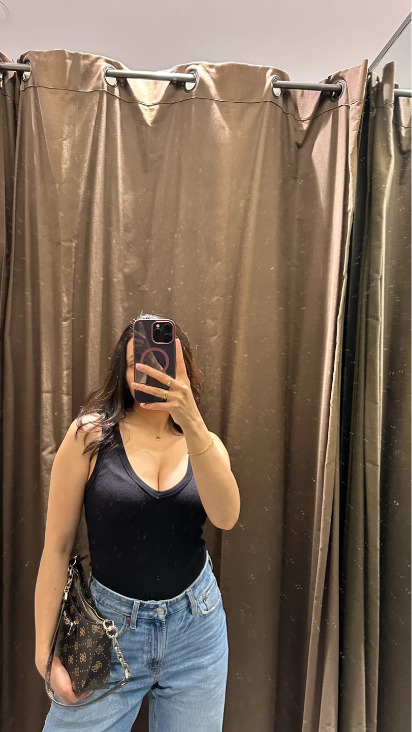 Women's Black V-Neck Tank Top