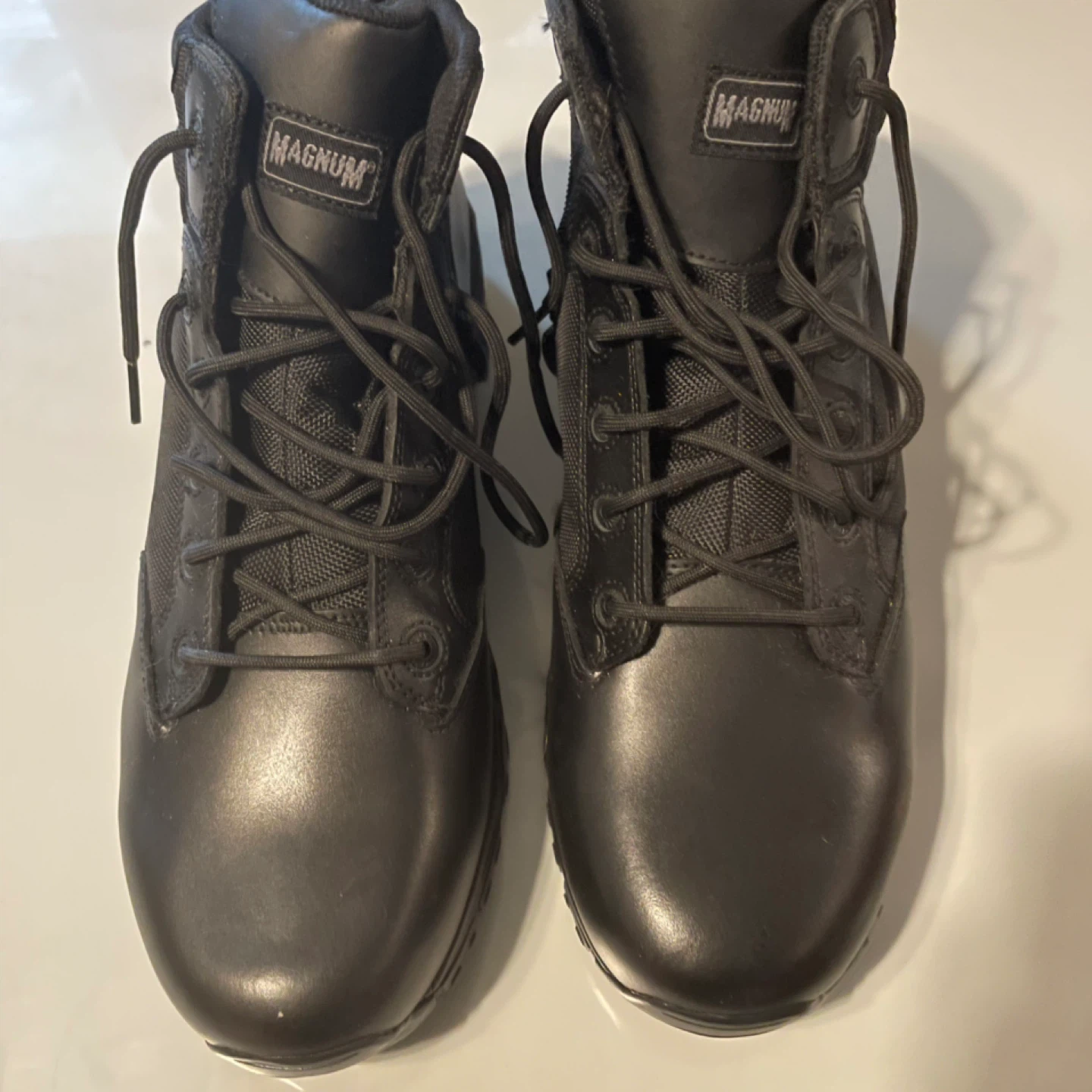 Magnum Black Leather Boots