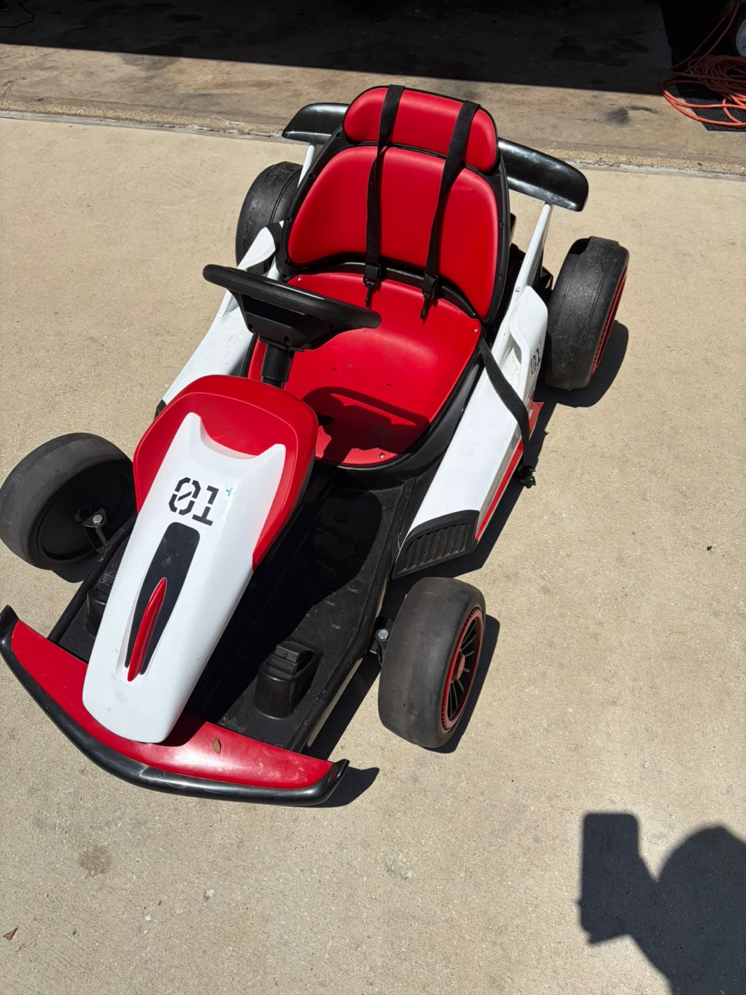Kids Ride-On Go Kart - Red and White - photo 2