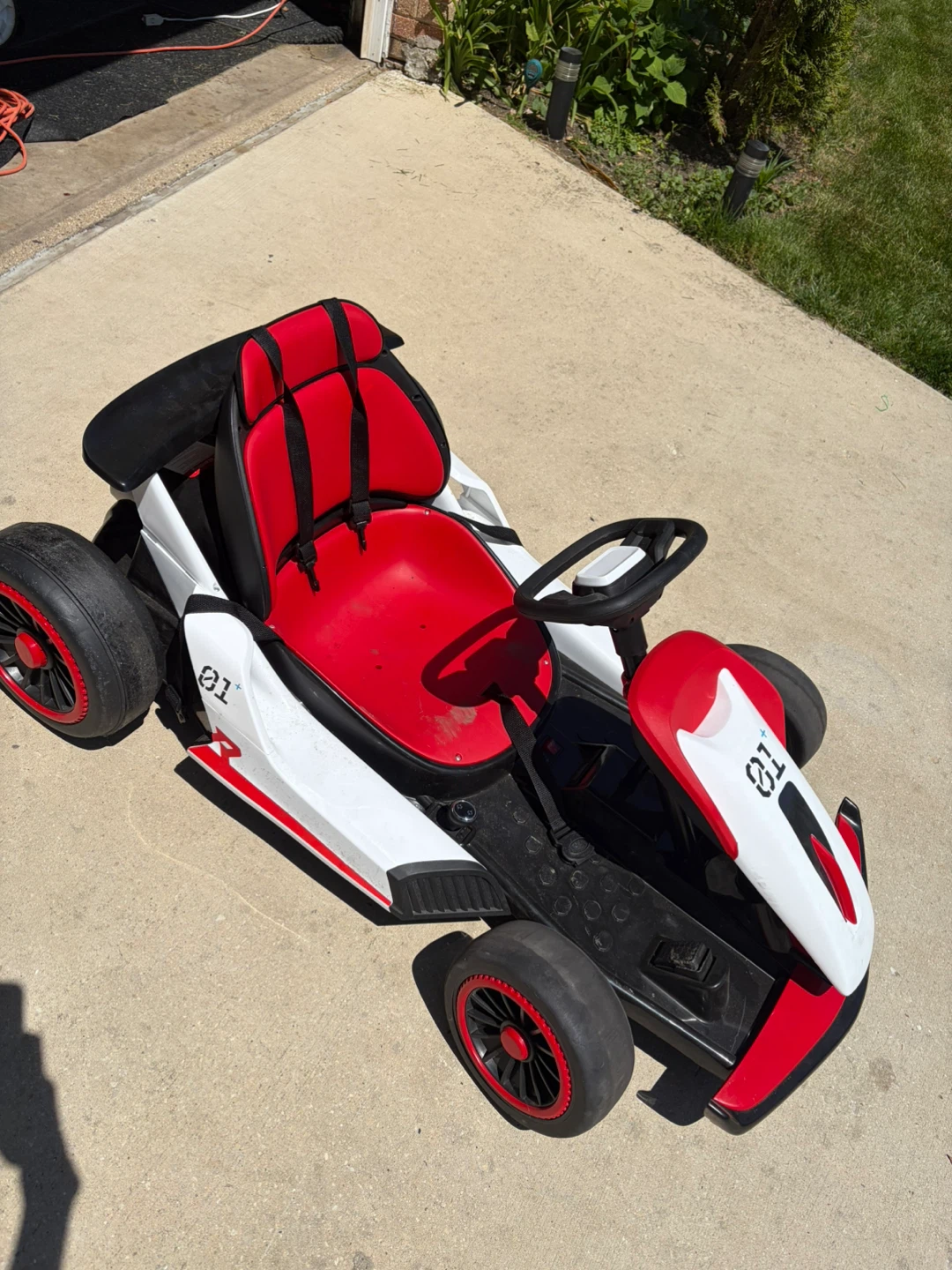 Kids Ride-On Go Kart - Red and White - photo 4
