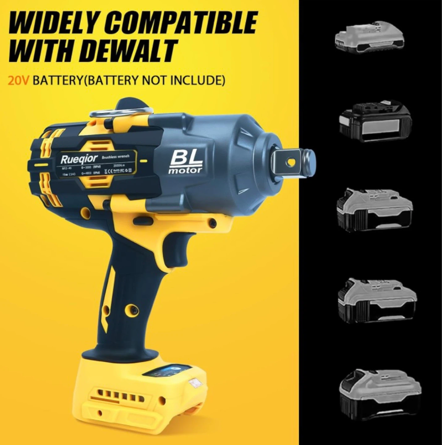 Rueqior Professional Cordless Impact Wrench - photo 3