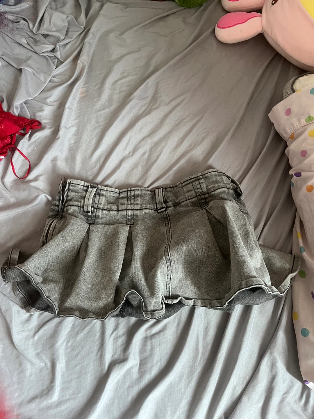 Mini jupe en jean gris - photo 2