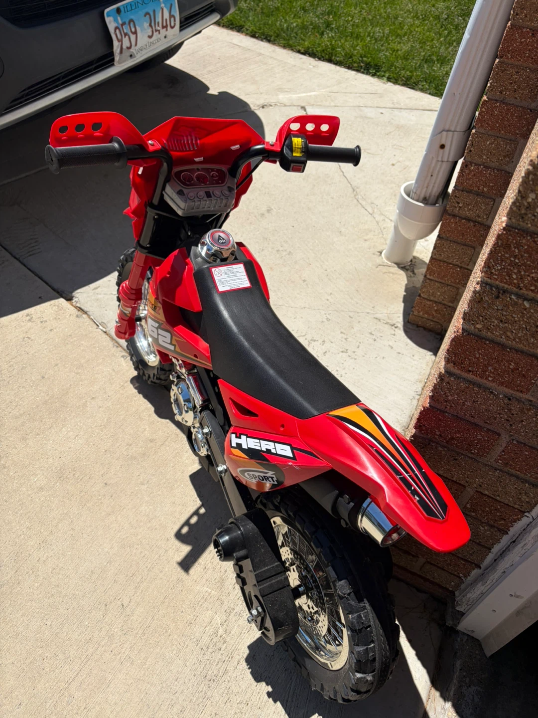 Kids Red Electric Motorcycle Dirt Bike - photo 3