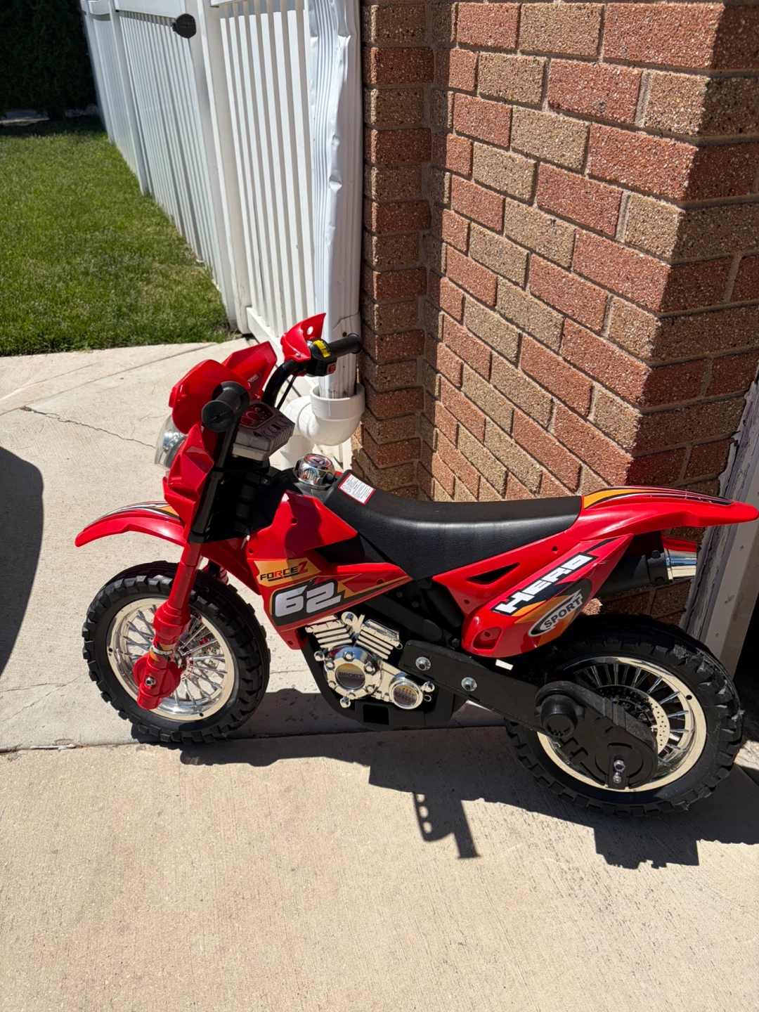 Kids Red Electric Motorcycle Dirt Bike